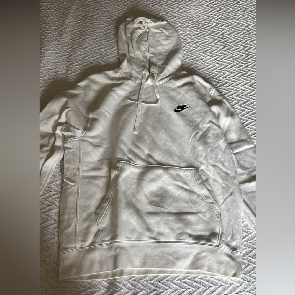 Nike Men's Cream Hoodie Sweater